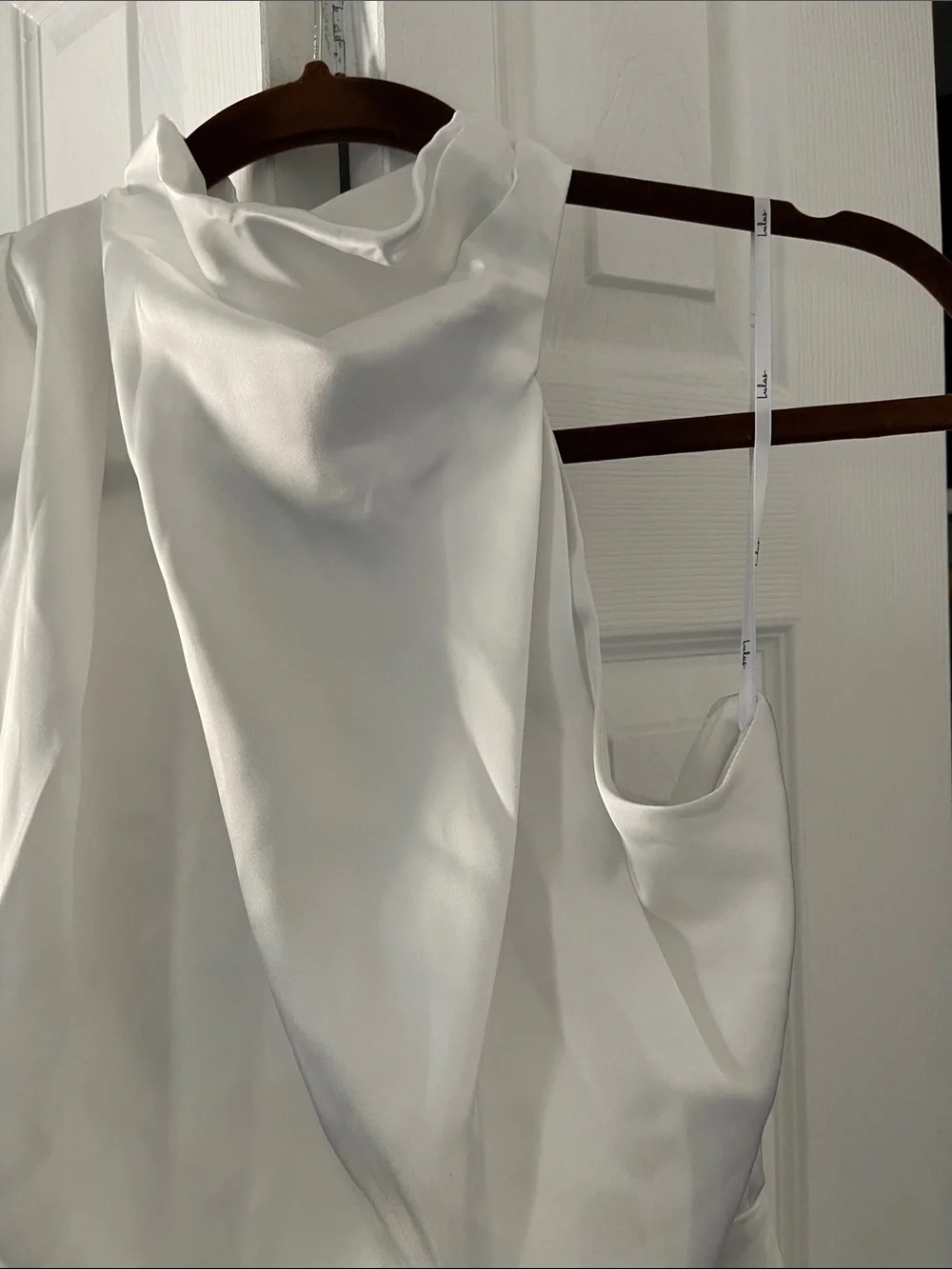 Lulu's Elegant White Sleeveless Dress
